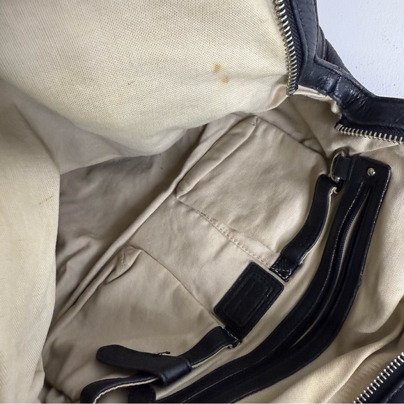 Cole Haan Black Brown Boho Shoulder Bag Purse - Picture 7 of 13